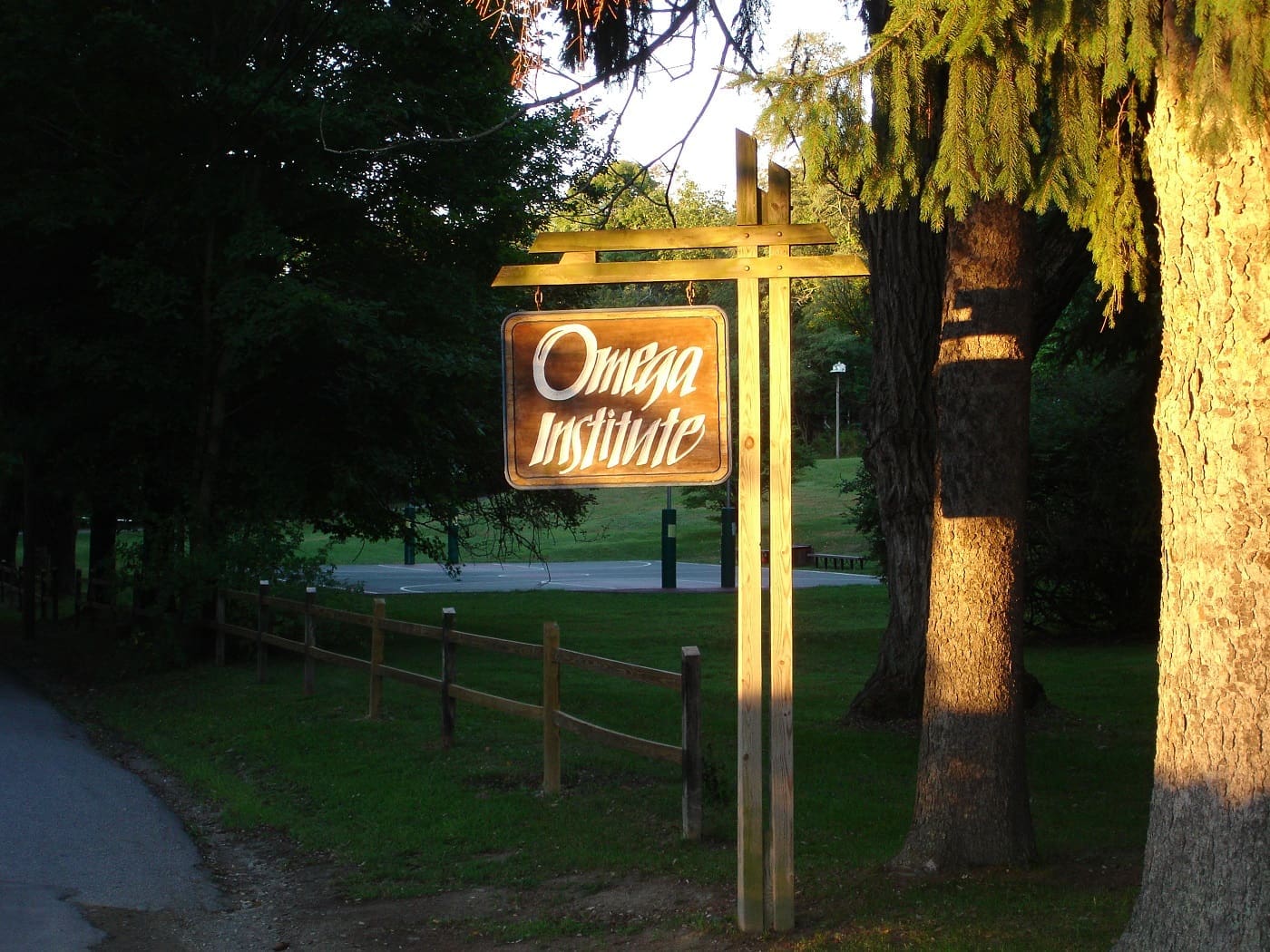 Welcome sign for omega institute - a look at omega's living sewage treatment plant