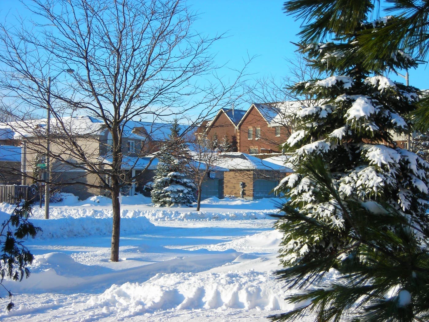 Residential homes in winter in barrie, ontario - canadian homeowners and the domicile