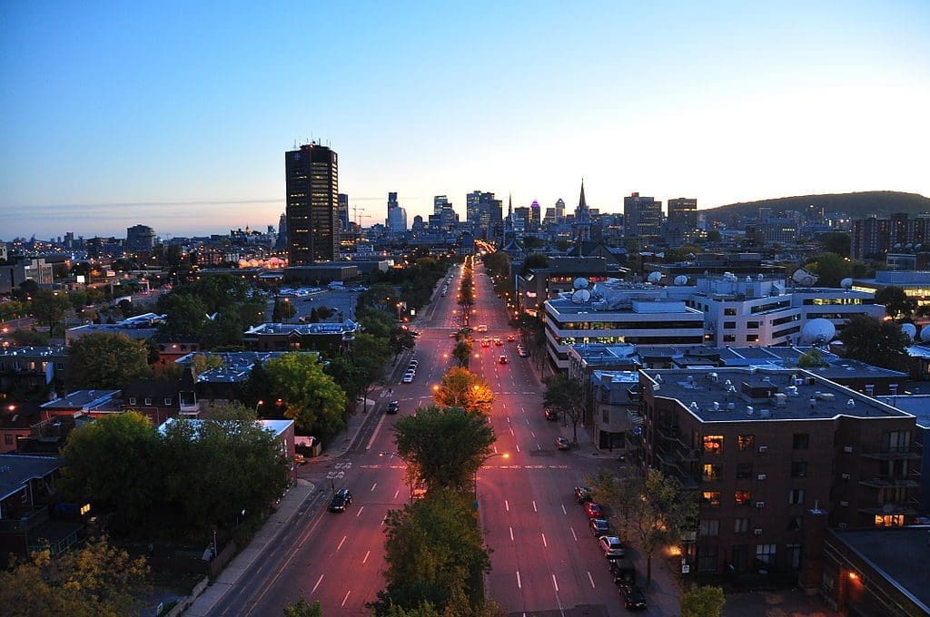 Montreal at dusk - sustainable city