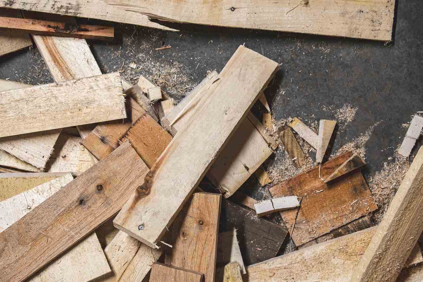 Pile of boards - minimizing wood waste in construction