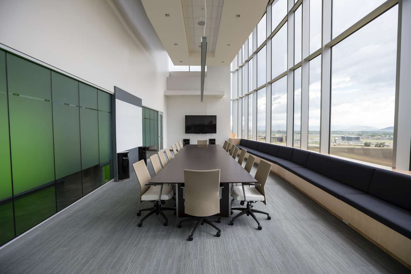 The Latest Innovations In Sustainable Office Security 2 Meeting room with large windows - sustainable office security