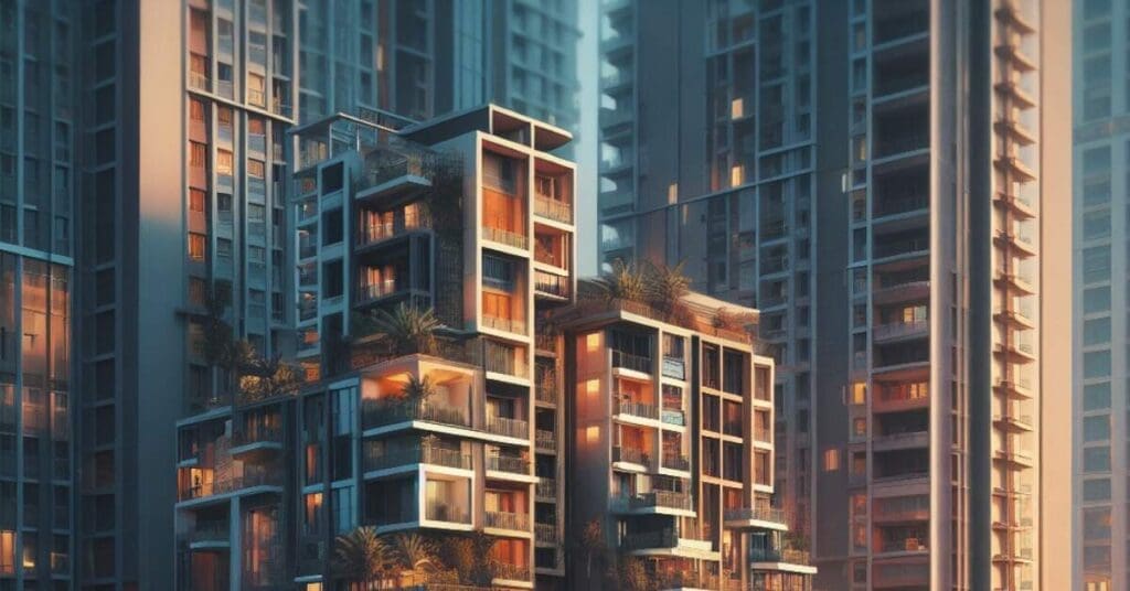 Sustainably built apartment complex - innovative housing design