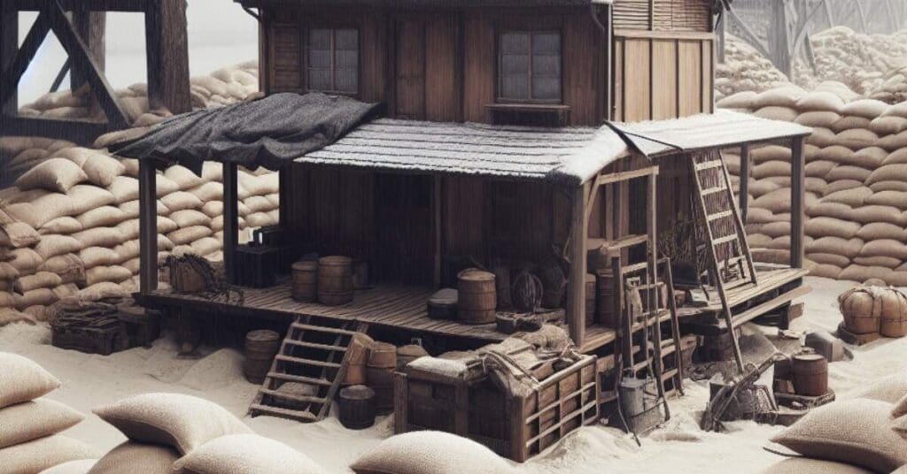 Yes, There Are Options For More Eco-Friendly Sandbags 4 Sandbags around house by river - eco-friendly sandbags