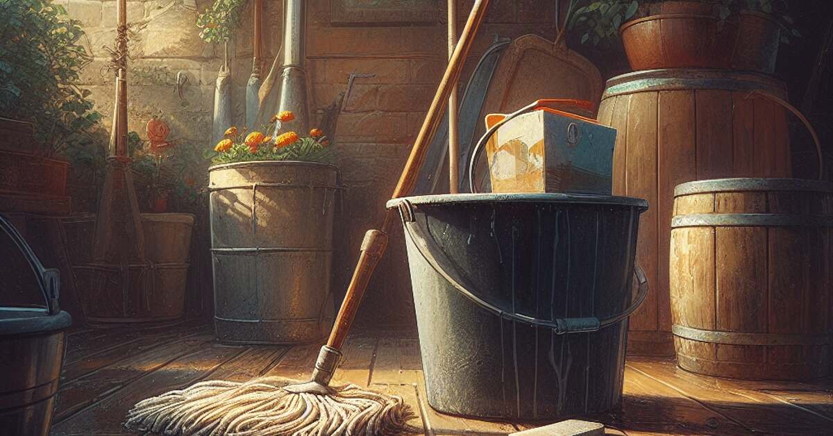 Mop and bucket - eco-friendly cleaning tricks