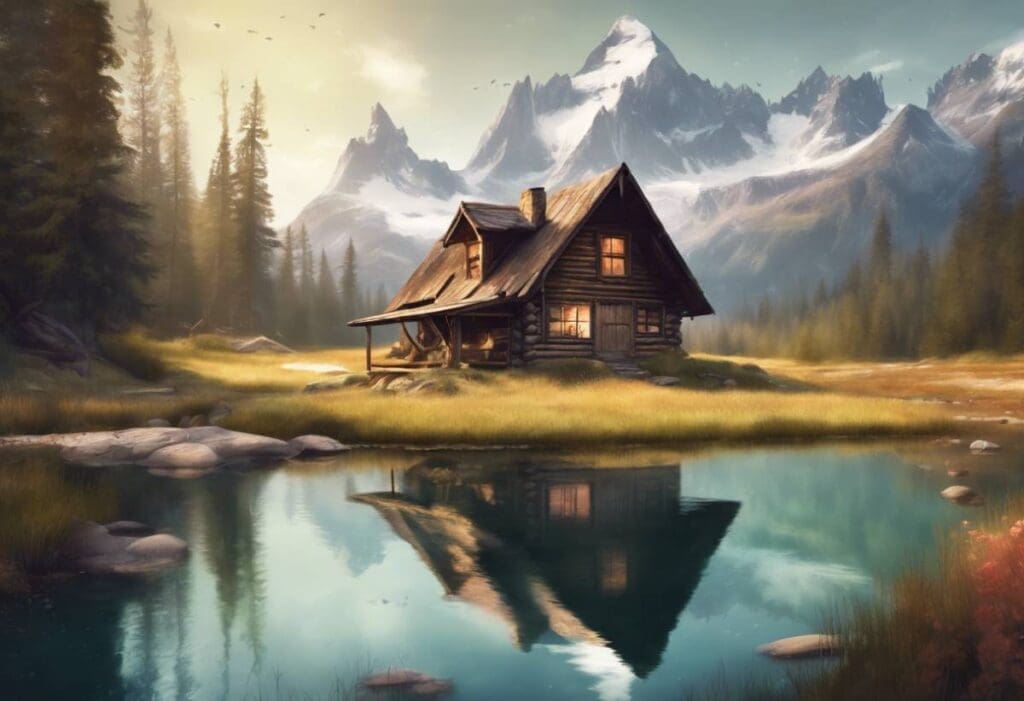 Rustic cabin in the wilderness off grid