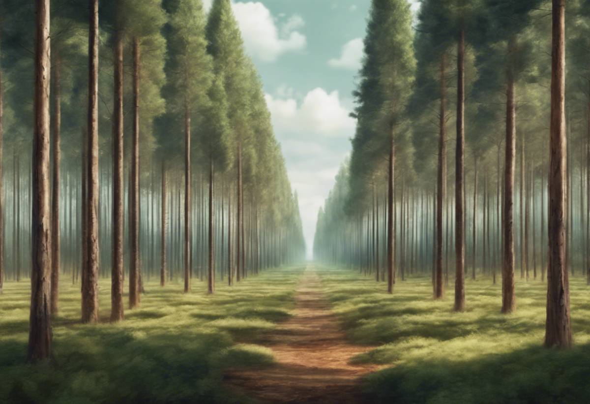 Green Building Materials Market Poised For Explosive Growth In The Coming Years 2 Large forest with sustainable timber