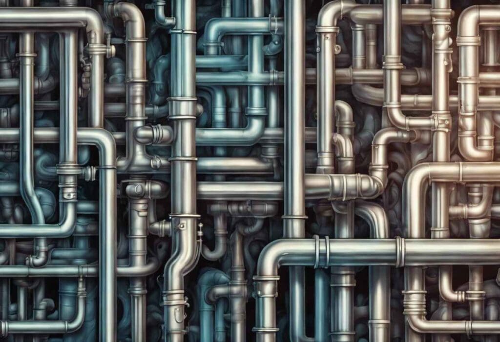 Water pipes pattern art