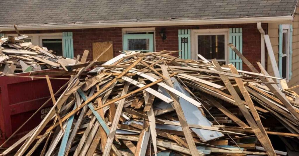 Green Building Guide To Construction &Amp; Demolition Waste Recycling 4 Demolition waste - wood from renovation