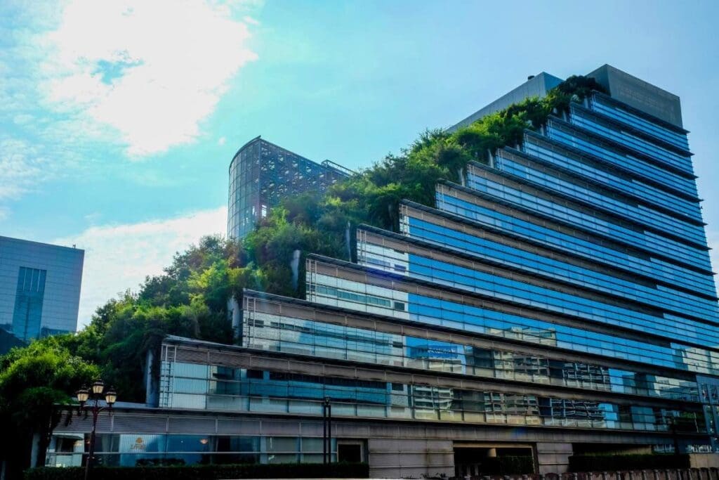 Fukuoka japan living roof building