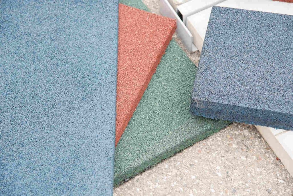 Rubber decking for patio