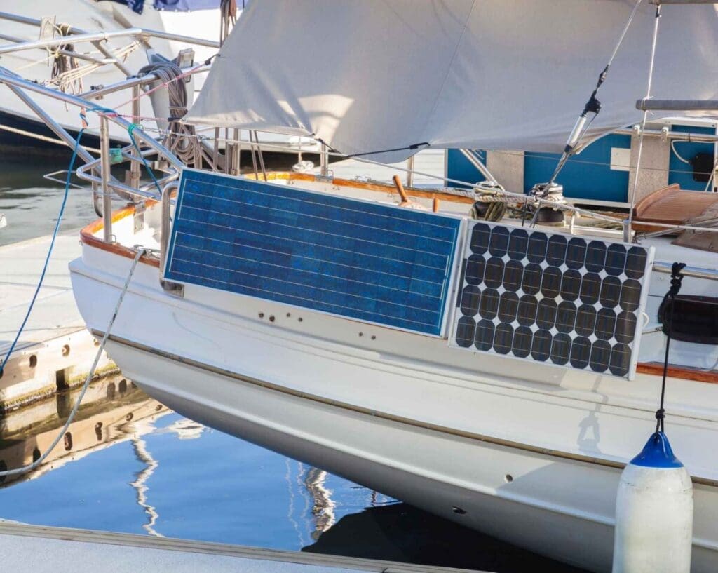 Why Put Solar On Your Boat - The Benefits Explained 3 Solar panels on boat