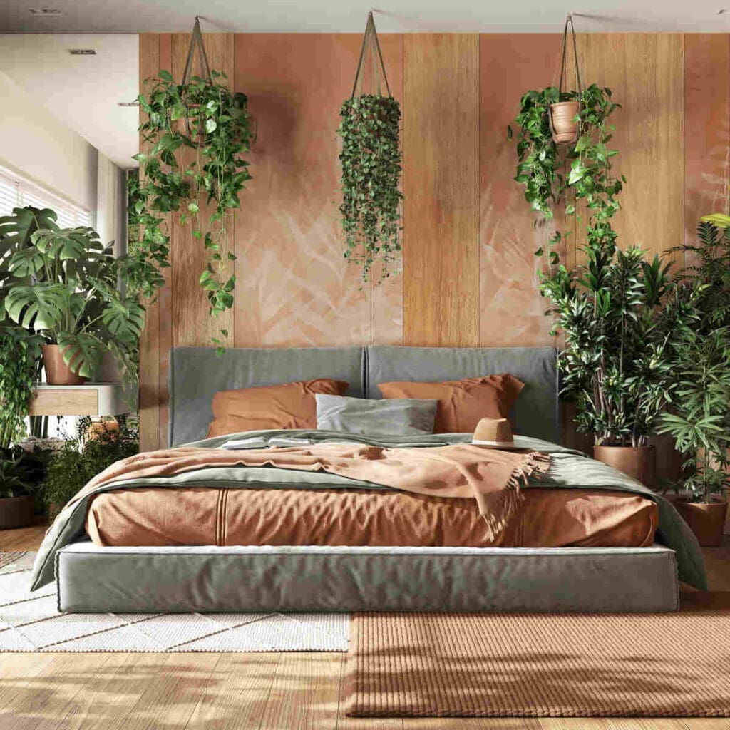 Biophilic design in bedroom