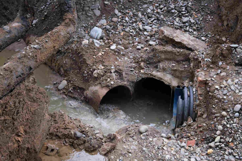 Fixing sewer