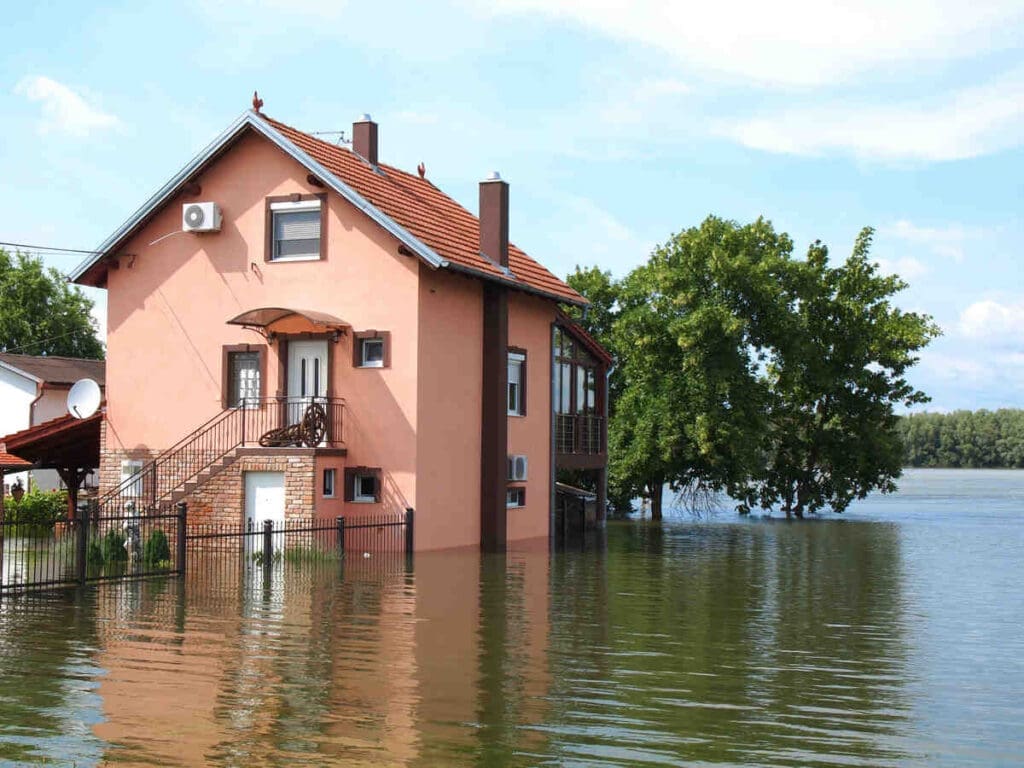 Flooded house hurricane