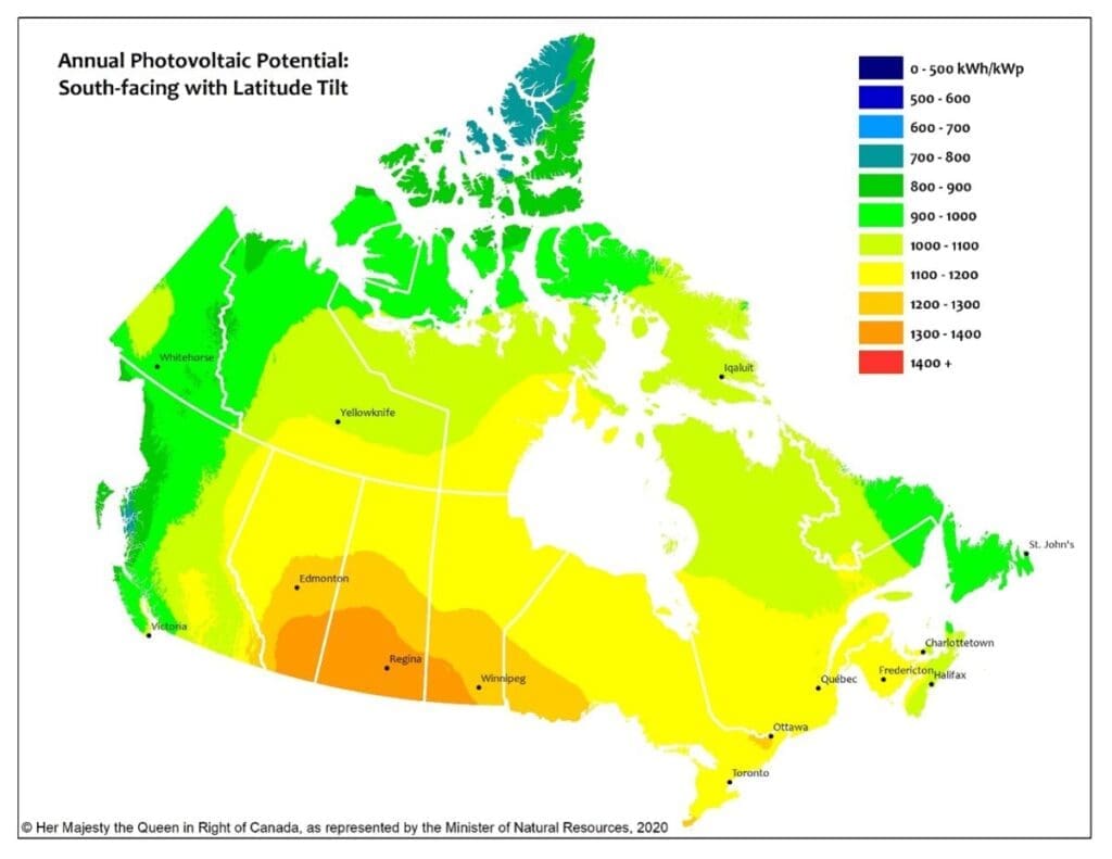 How Long Does It Take To Charge A Solar Generator? 4 Annual photovoltaic potential canada chart