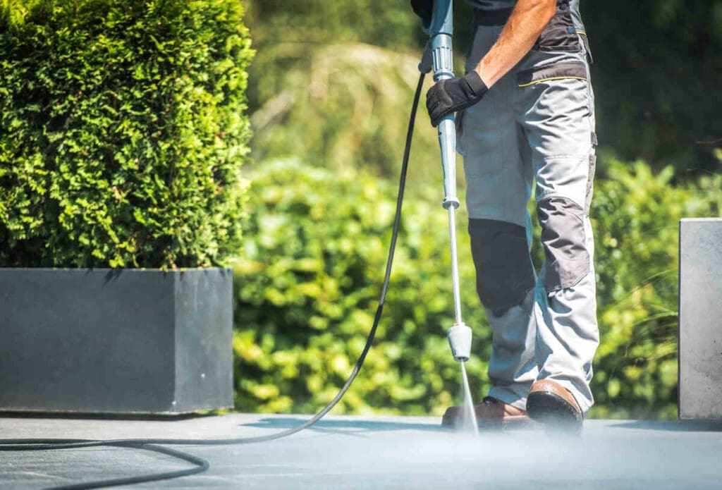 8 Sustainable Cleaning Tips You Can Use When Maintaining Your Property 8 Pressure washing patio