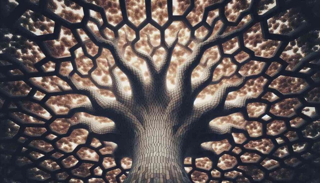 Tessellated pattern tree - biomimetic biophilic design