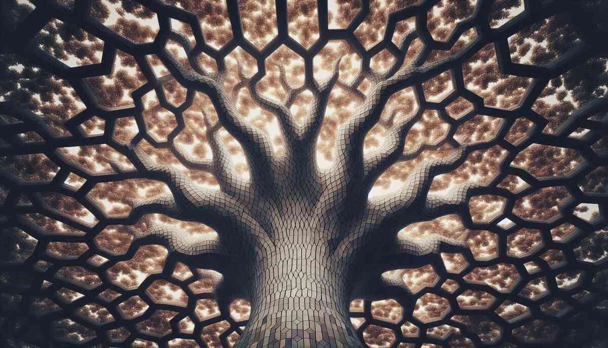 Tessellated pattern tree - biomimetic biophilic design