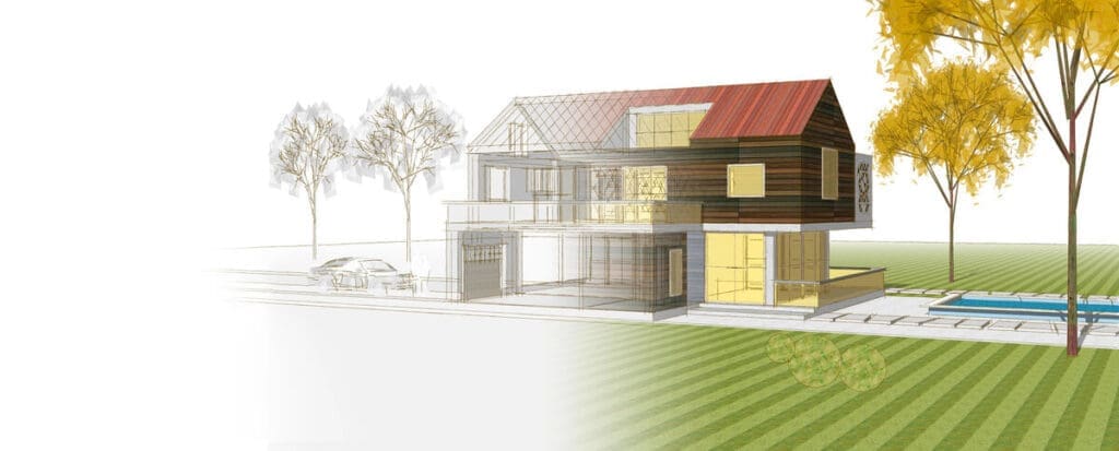 House architecture drawing