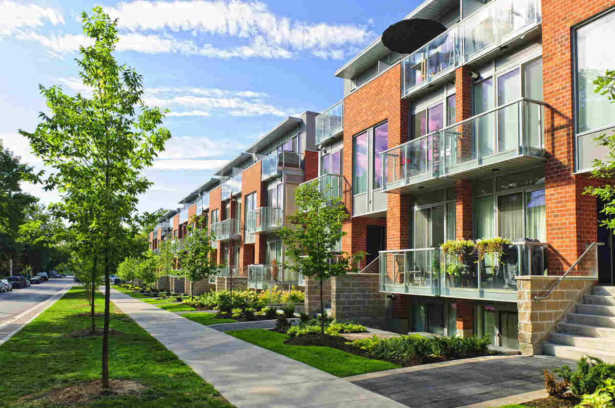 Housing development townhomes