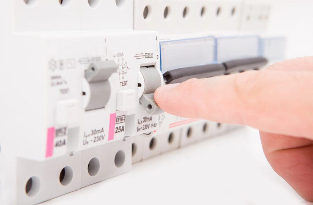 Switching off breaker box