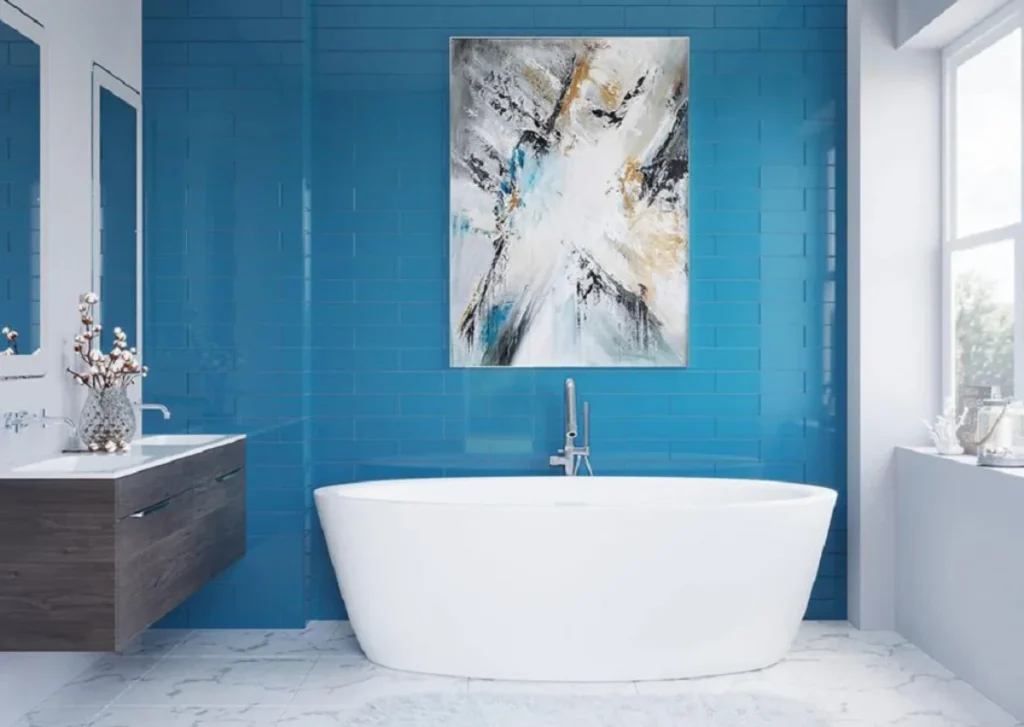 Blue tiles bathroom 1