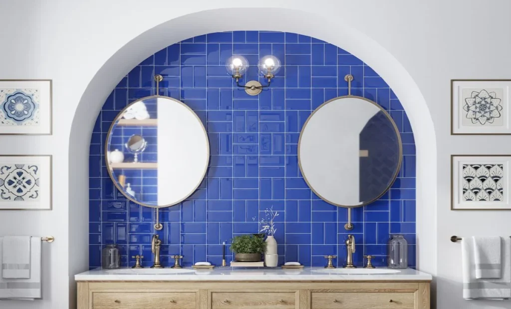Reinvent Your Space And Relax With Blue Tiles 2 Blue tiles in bathroom