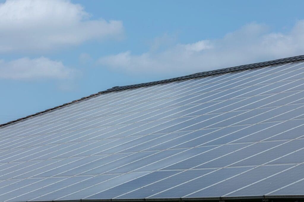 Solar panels roof