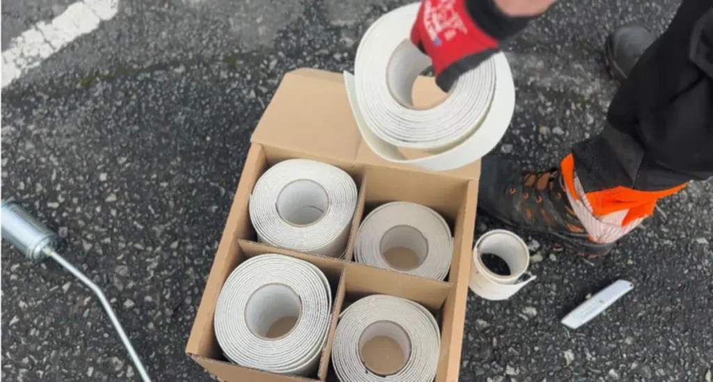 Packaged thermoplastic line markings-road-markings