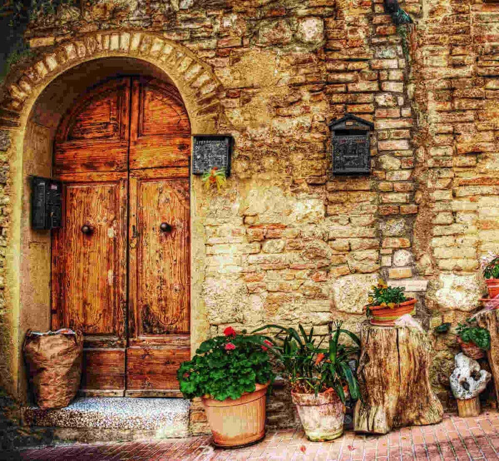 House door in tuscany, italy-design