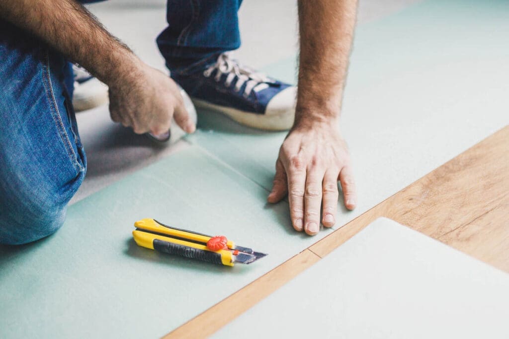 Installing laminate in renovator