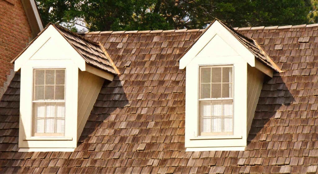 Cedar shingles roofing