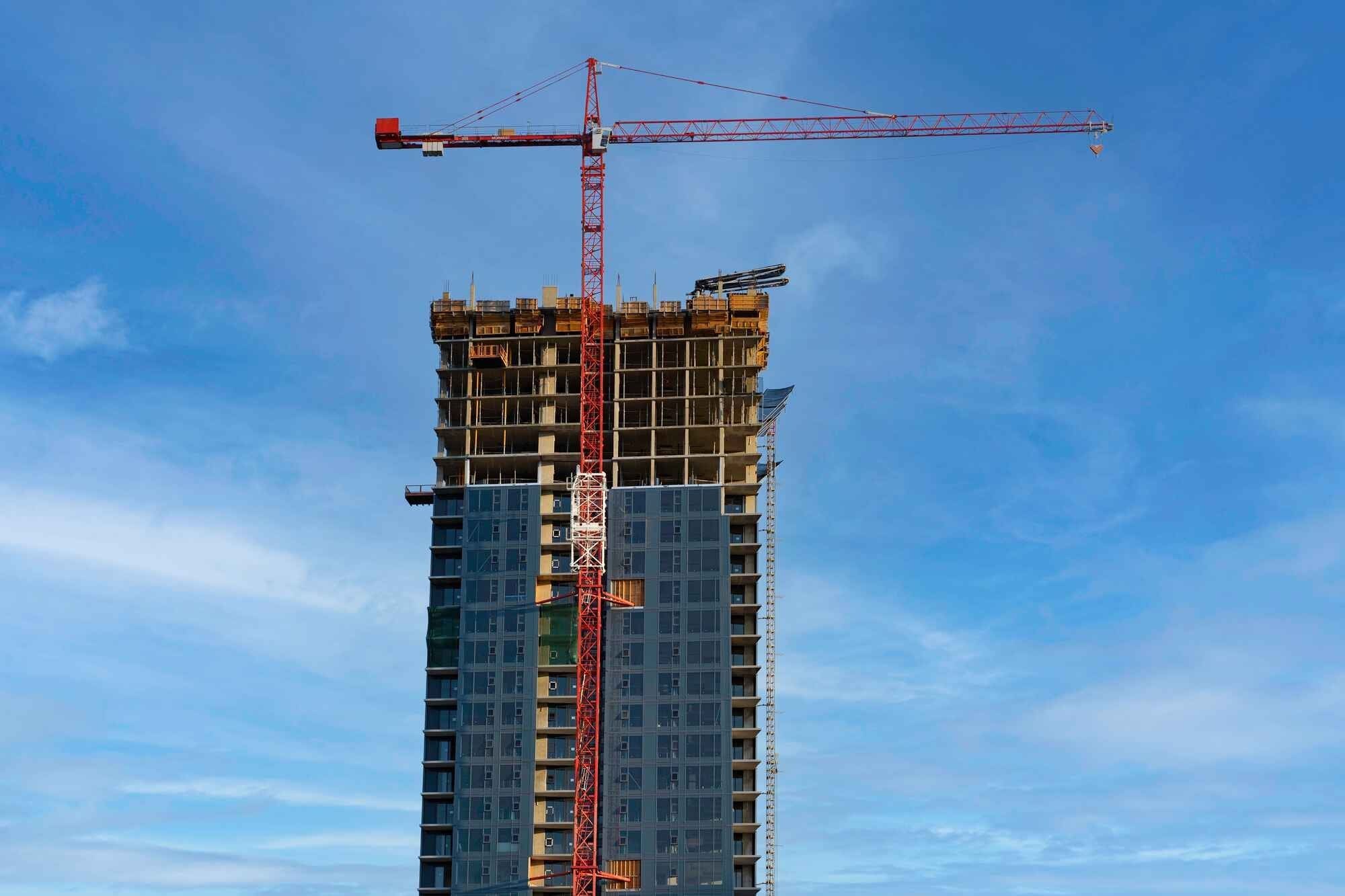 Office building construction