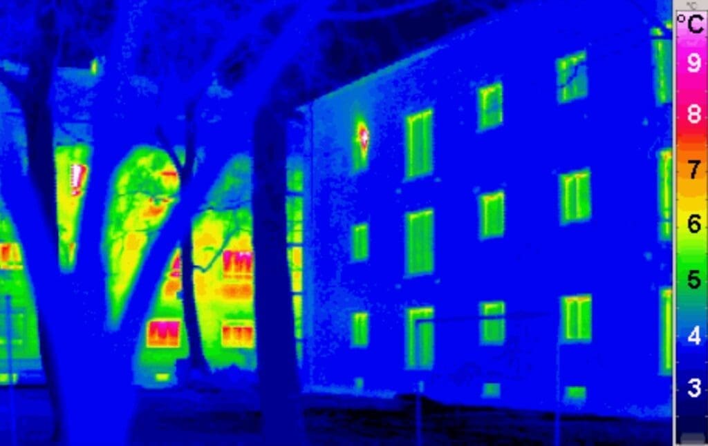 Thermal image of building