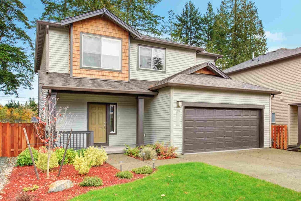 Wood garage door