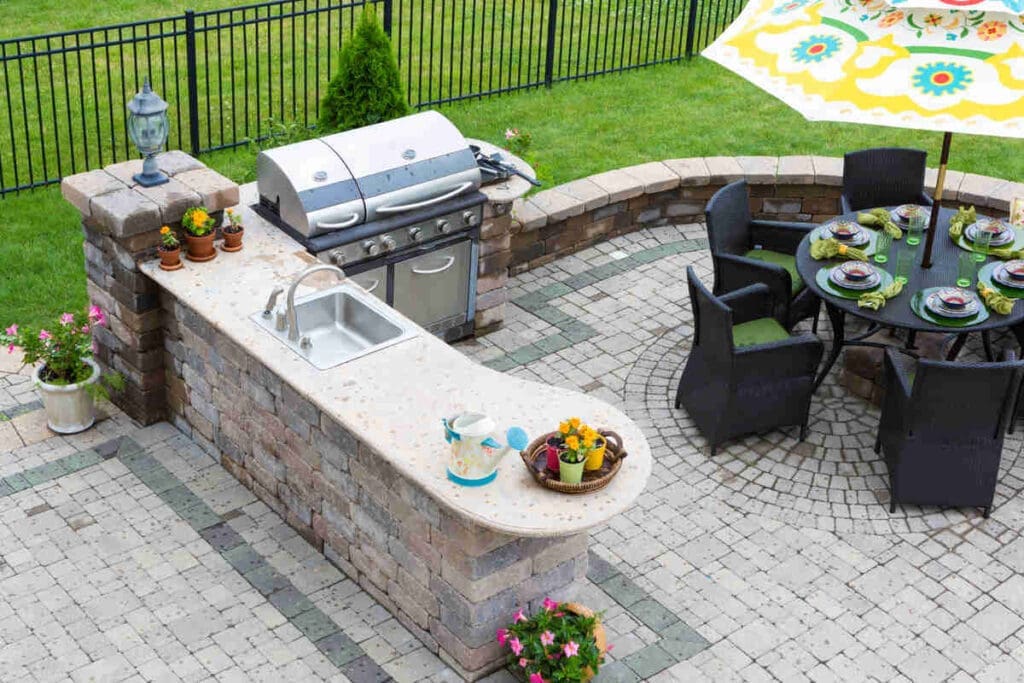 sustainable outdoor kitchen