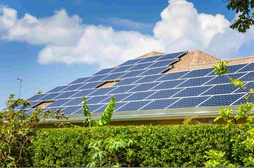 building with solar