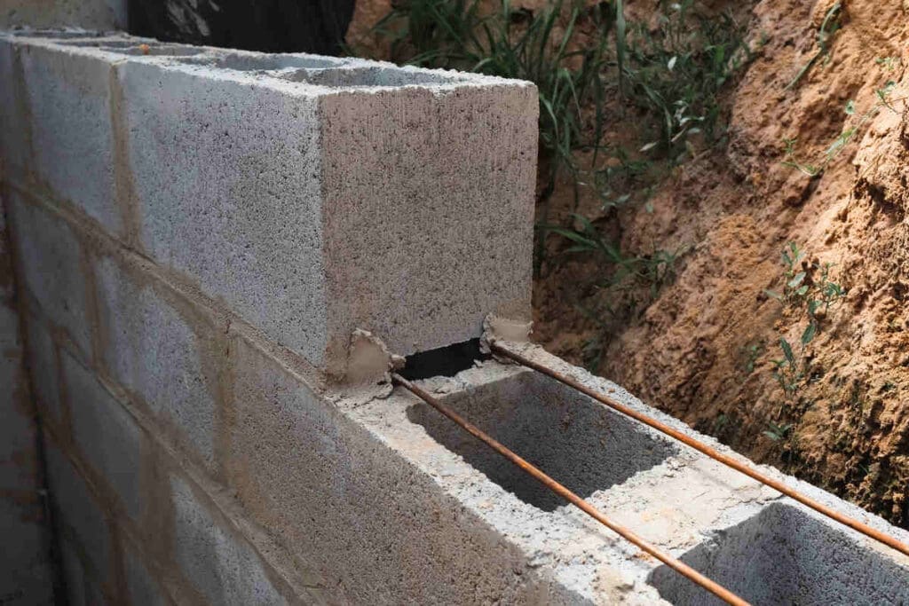 concrete block wall