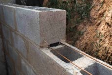 concrete block wall