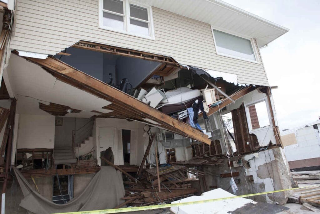 hurricane hit house