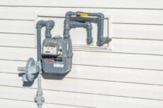 Natural gas meter in Alberta, Canada