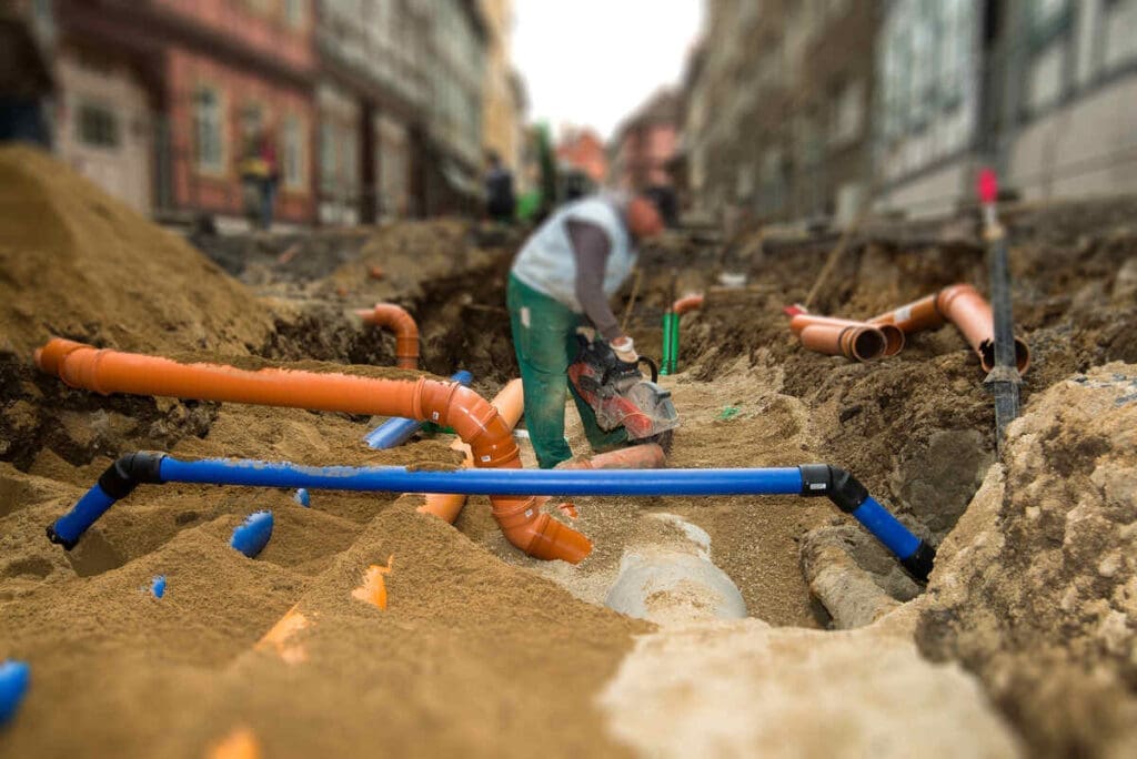 Plumbing in city streets