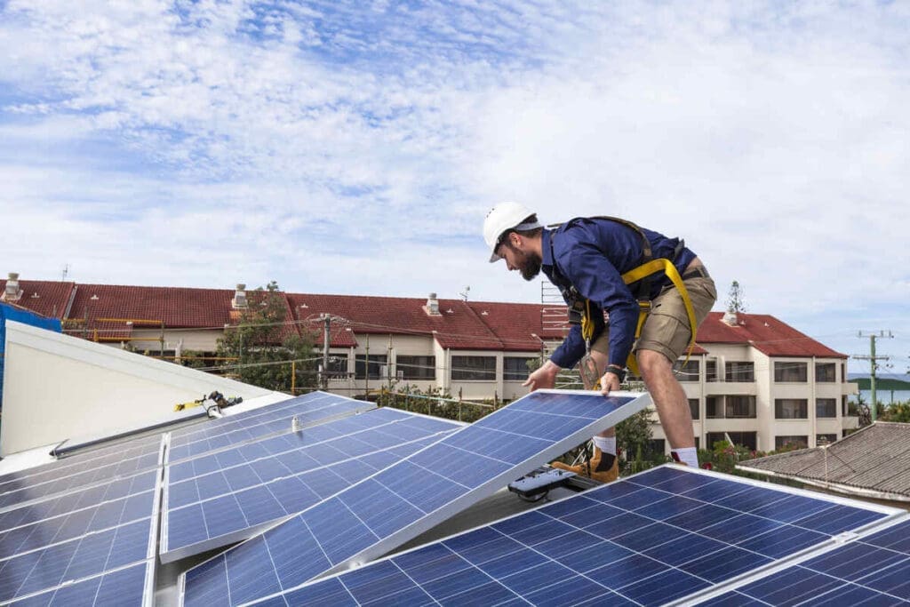 solar panels housing