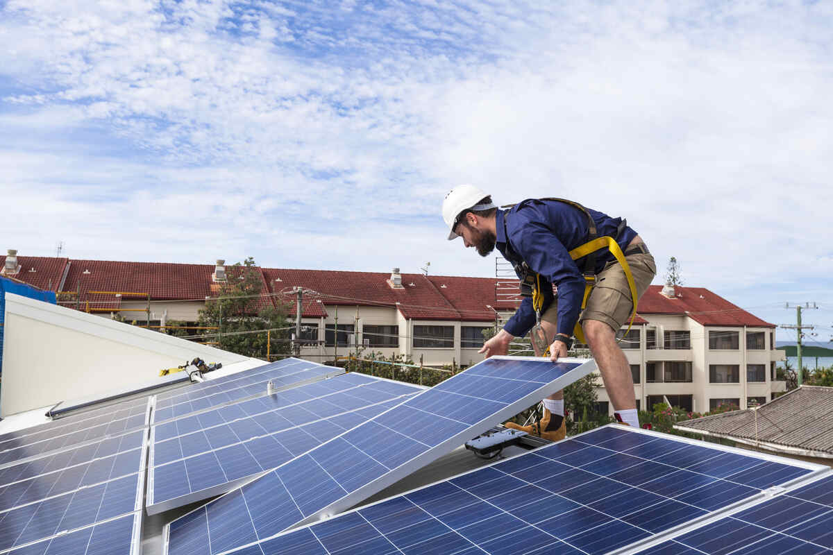 solar panels housing