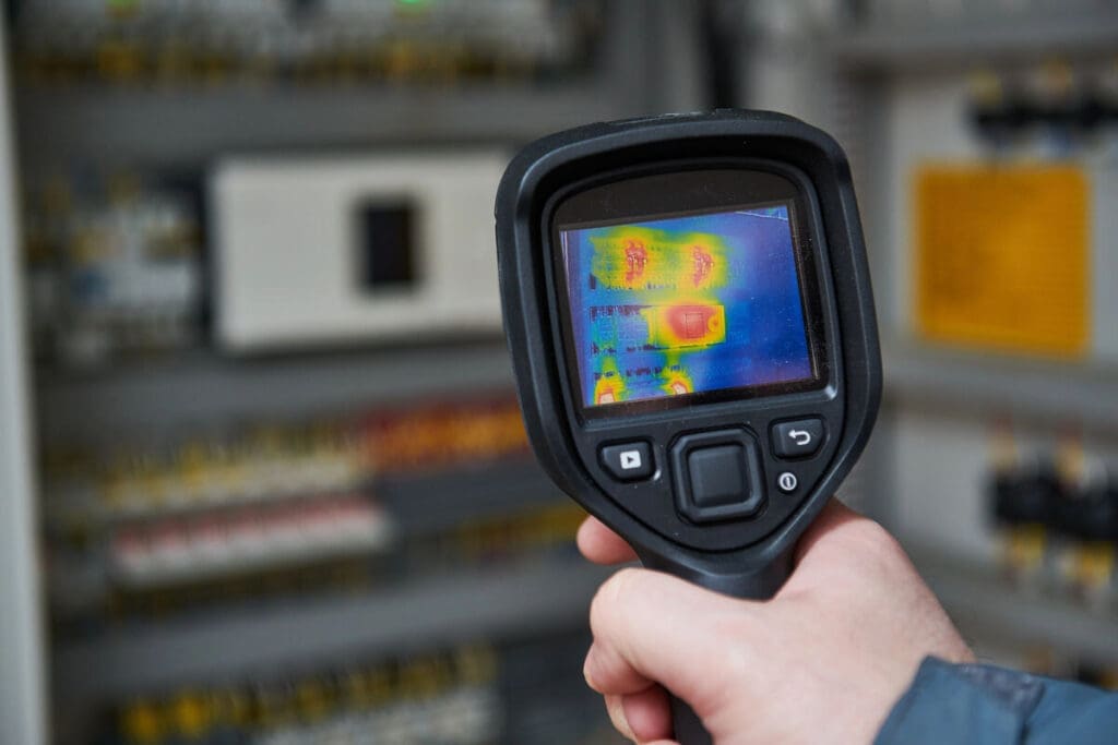 electrician using TI camera