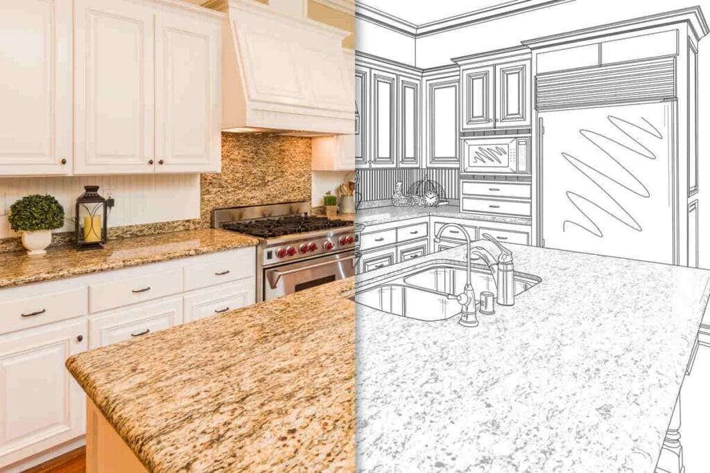 kitchen renovation sketch