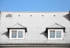 white painted cool roof